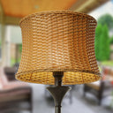 59.5"H Outdoor and Indoor Basket Weave Floor Lamp