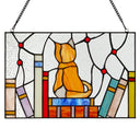 13" W Tiffany-Style Kitten Stained Glass Window Panel