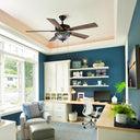 52"W Monroe 5-Blade Remote-Controlled Ceiling Fan