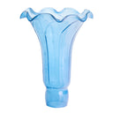 6"H Hand Painted Blue Glass Replacement Lily Shade