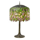 31.75" H Cherry Blossoms Stained Glass Table Lamp