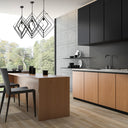 27.5" L Carmen Industrial Black Square Shade Pendant Light