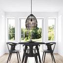 18.5"H Woven Modern Cage Oversized 1-Light Pendant