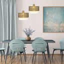 11.125"W 2-Piece Shade Pendant Adjustable Light
