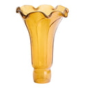 6"H Hand Painted Amber Glass Replacement Lily Shade