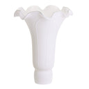 6"H Hand Painted White Glass Replacement Lily Shade