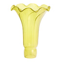 6"H Hand Painted Yellow Glass Replacement Lily Shade