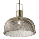 19" W Kayla Industrial Silver Dome Shade Pendant