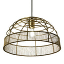 16" W Clara Industrial Gold Dome Shade Pendant
