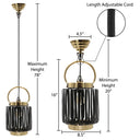 16"H Ford Lantern 1-Light Metal Pendant