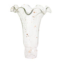 6"H Hand Blown Clear Glass with Gold Flecks Replacement Lily Shade