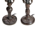 Set of 4 Family Favorites Tiffany Style Stained Glass Mini Accent Lamps - Base styles