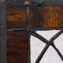 30"L Fleur De Lis Stained Glass Pub Window Panel