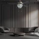 52"W LED Olivia 5-Blade Beaded Braid Wedding Band Ceiling Fan