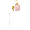 32"H Davia Retro Wall Sconce-On