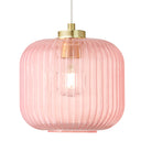 7.25"H Gael Retro Globe Shade Pendant Light. Shade closeup-Ofn