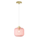 7.25"H Gael Retro Globe Shade Pendant Light-On
