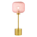 21"H Eagan Globe Shade Table Lamp. Lit