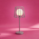19.75"H Lucai Silver Caged Globe Shade Table Lamp