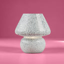 8.75" H Celeste Green/Blue/White Glass Mushroom Accent Lamp