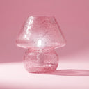 8.75" H Betsy Mushroom Pink Glass Accent Lamp