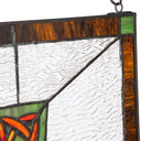 18" H Celtic Cross Stained Glass Window Panel