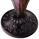 24.5" H Halston Double Lit Amber Bowl Shade Stained Glass Table Lamp