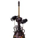 24.5" H Halston Double Lit Amber Bowl Shade Stained Glass Table Lamp