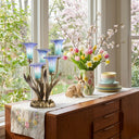 20"H Hand Blown Glass 5 Calla Lily Uplight Accent Lamp