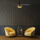 52" W Westley Tiffany Stained Glass Ceiling Fan with Remote Control