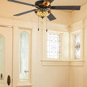 52" W Westley Tiffany Stained Glass Ceiling Fan with Remote Control