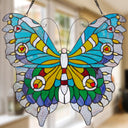 20.5"H Stained Glass Swallowtail Butterfly Window Panel