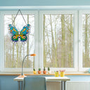 20.5"H Stained Glass Swallowtail Butterfly Window Panel