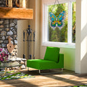 20.5"H Stained Glass Swallowtail Butterfly Window Panel