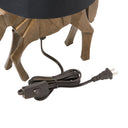 17.75 H Gold Origami Horse Base Table Lamp with Black Drum Shade - River of Goods