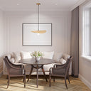 18" W 1-Light Catalina Metal and Jute Oval Hanging Pendant