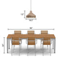 18.5'' W 1-Light Jessica Metal and Cane Transitional Pendant