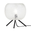 11.5" H Libby Black Tripod Table Lamp with a Textured Clear Glass Globe Shade