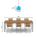 11.75" W Curtis Modern Blue Hand Blown Glass Globe Shade Pendant Light
