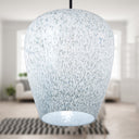 7.8" W Ellison Glam Blue and White Glass Globe Shade Pendant Light
