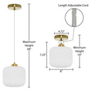 7.25"H Gael Retro Globe Shade Pendant Light