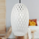 6" W Austin Glam White and Clear Glass Globe Shade Pendant Light