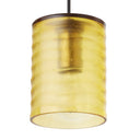 5" W Elowen Mid-Century Modern Amber Cylinder Hand Blown Glass Shade Pendant Light