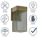 River of Goods Dixsie Brown Brushed Metal Wall-Mounted Outdoor Light