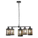 25" W 5-Light Marcell Metal and Glass Chandelier