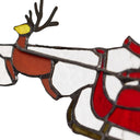 18" W Santa's Sleigh Tiffany-Style Stained Glass Window Panel