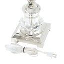28.75"H Brielle Polished Nickel and Crystal 1-Light Buffet Table Lamp