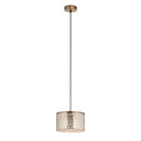 Parvinda 10" Silver, White and Brass-Colored Pendant Lamp