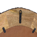 30.5" Dashley Round Wood and Glass Wall Mirror