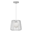 9.875"W Lucai Caged Globe Shade Pendant Light
